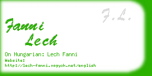 fanni lech business card